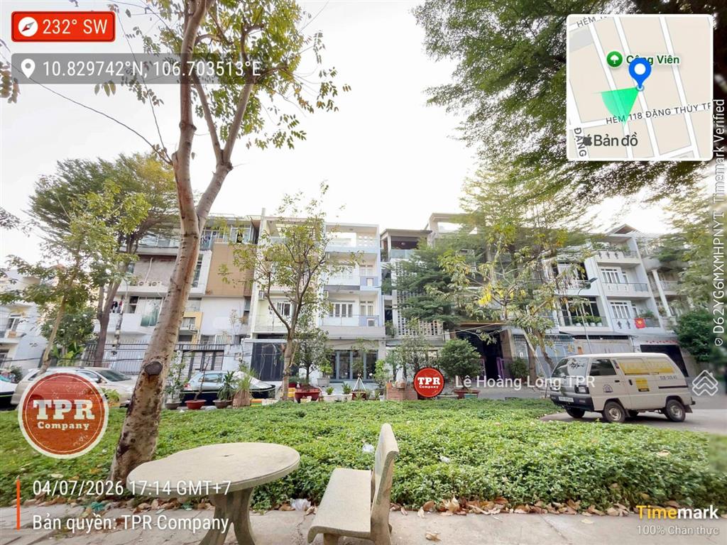 Nhà đẹp hầm + 4 tầng công viên đặng thùy trâm, vị trí thanh khoản cực cao. 4,5x22m vuông vức 15,7tỷ
