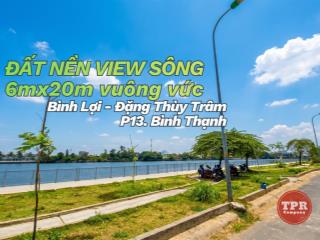 Đất nền hiếm 6x20m vuông vức view sông bình lợi  đặng thùy trâm. vị trí đắc địa, không ngập 15,2tỷ