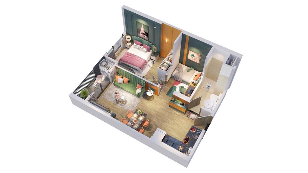 Chính chủ cần bán căn 1 ngủ 45m2 view bể bơi tòa v1