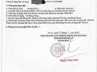 Rẻ nhất dĩ an, bán đất gần chợ dĩ an 1, 140m2 chỉ 4ty2 tl, ngang 4,7x30m