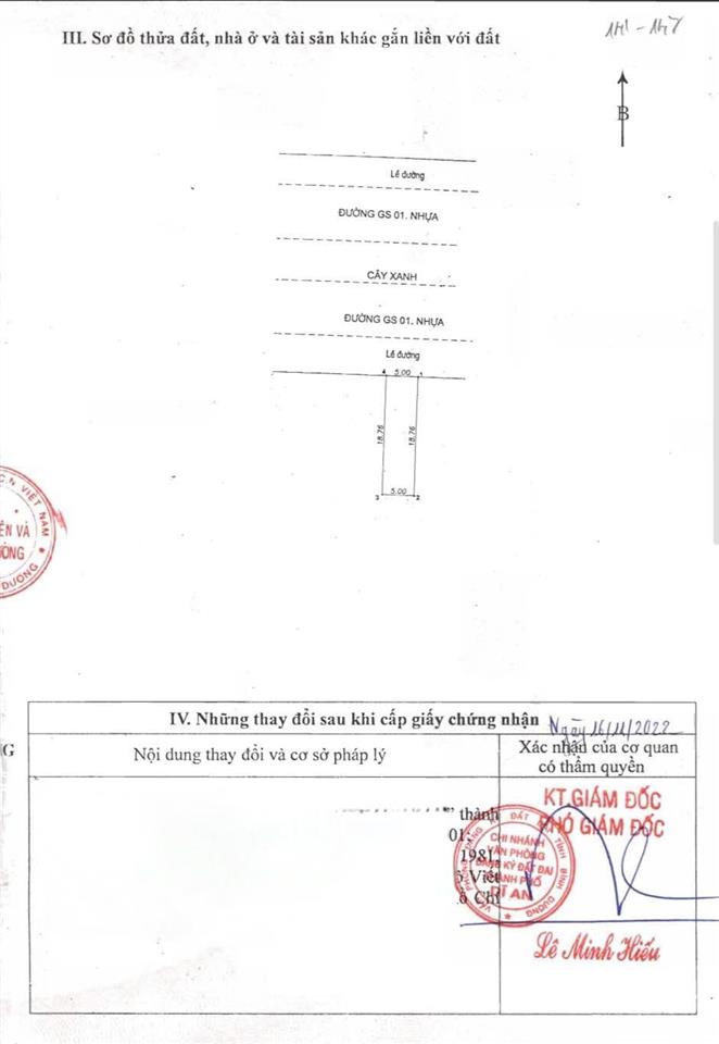 Bán đất mt đường gs1 kinh doanh sầm uất bậc nhất dĩ an ngang 5x18,7m