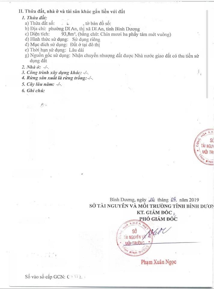 Bán đất mt đường gs1 kinh doanh sầm uất bậc nhất dĩ an ngang 5x18,7m