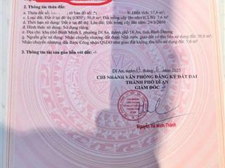 Bán nhà cấp 4 ngay chợ dĩ an 1 chỉ 2ty190 tl chính chủ