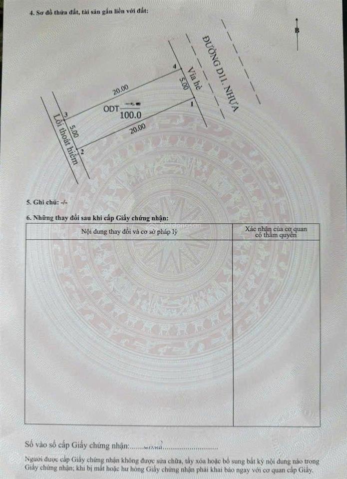 Bán đất kdc biconsi ngang 5x20m, chỉ 4ty150 tl chủ