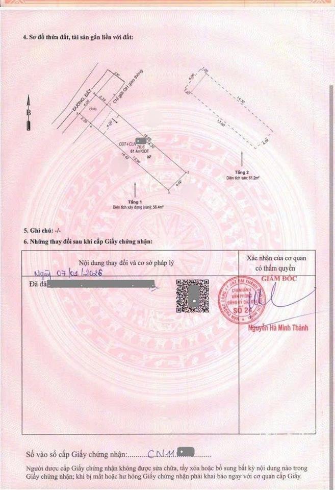 Nhà xây mới, 1 trệt 1 lầu, sân ô tô, pn dưới, gần làng đại học, hoàn công 4ty6 tl
