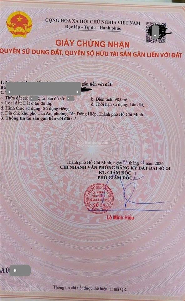 Bán dãy trọ mt đường tân an ngang 6x16,5m, gần ngã tư bình thung 4ty450