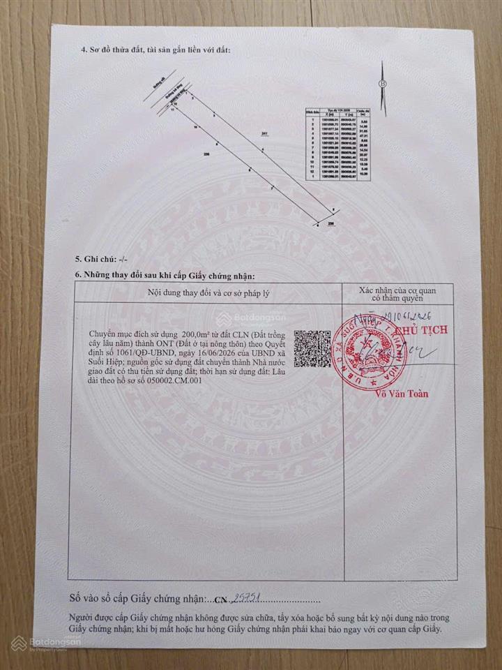 Bán đất tại suối hiệp, diên khánh, 5,15 tỷ, 935 m2