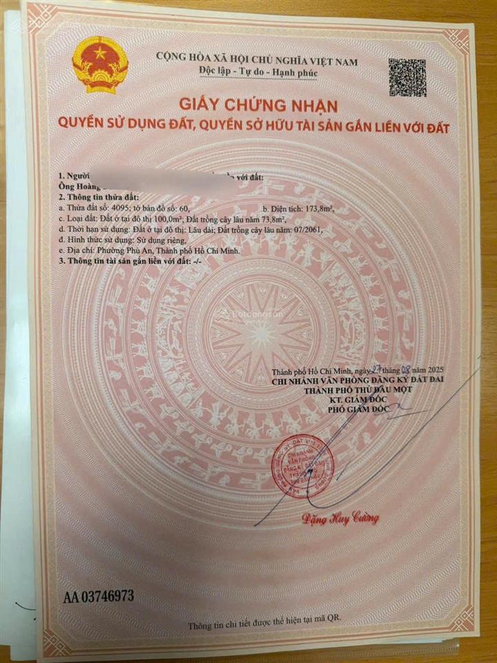 Bán nhà mới phường phú an, gần kdl đại nam, 173.8m2 có 100m2 thổ cư, giá 2.850 tỷ tặng nội thất