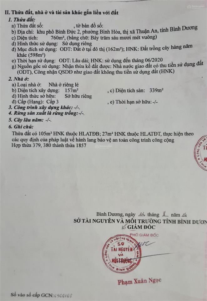 Bán gấp nhà đất 2 mt quốc lộ 13, phường bình hòa, đối diện eco xuan