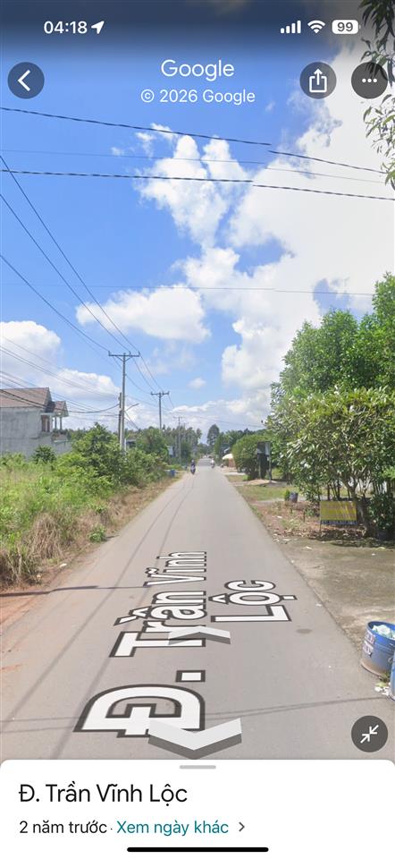 Bán đất đường trần vĩnh lộc vào 1 sẹc