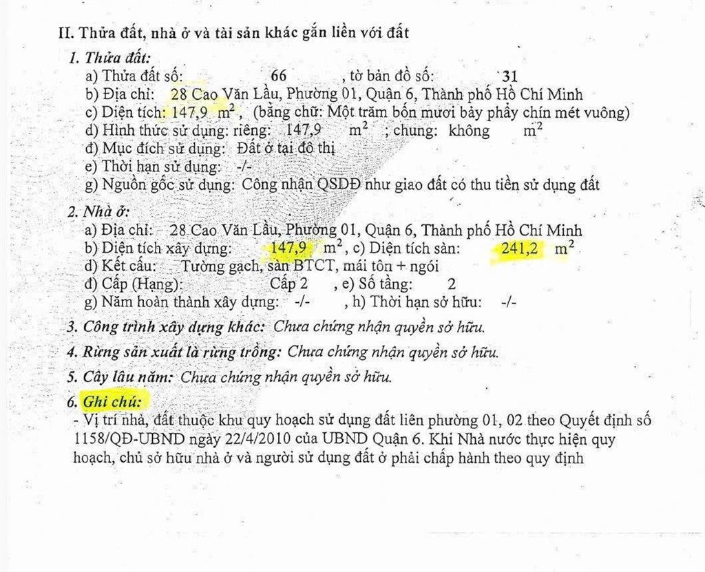 Chỉ 156 triệu/m2, giá mt cao văn lầu rẻ như hẻm xe hơi, dt 5.2x29.3m, dtcn 147.9m2, giá 23 tỷ tl