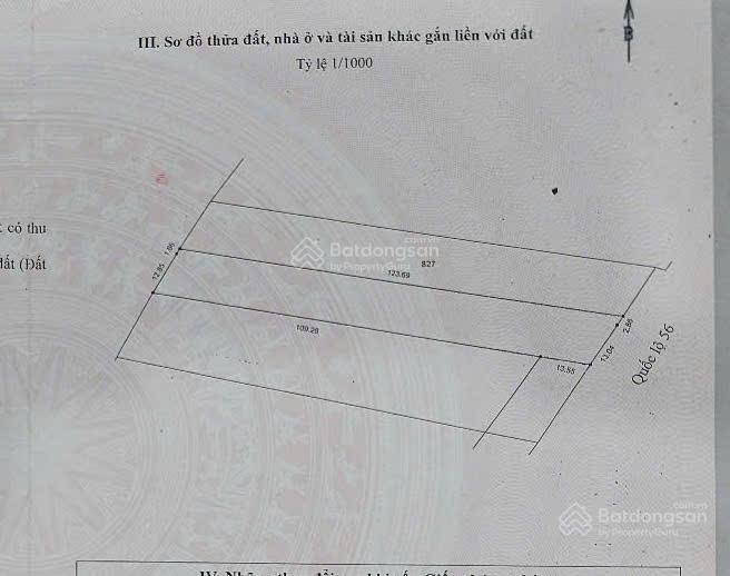 Đất mặt tiền quốc lộ 56, hòa long, thành phố bà rịa vũng tàu. dt 1073m2 có 150m2 thổ cư giá 6.9 tỷ