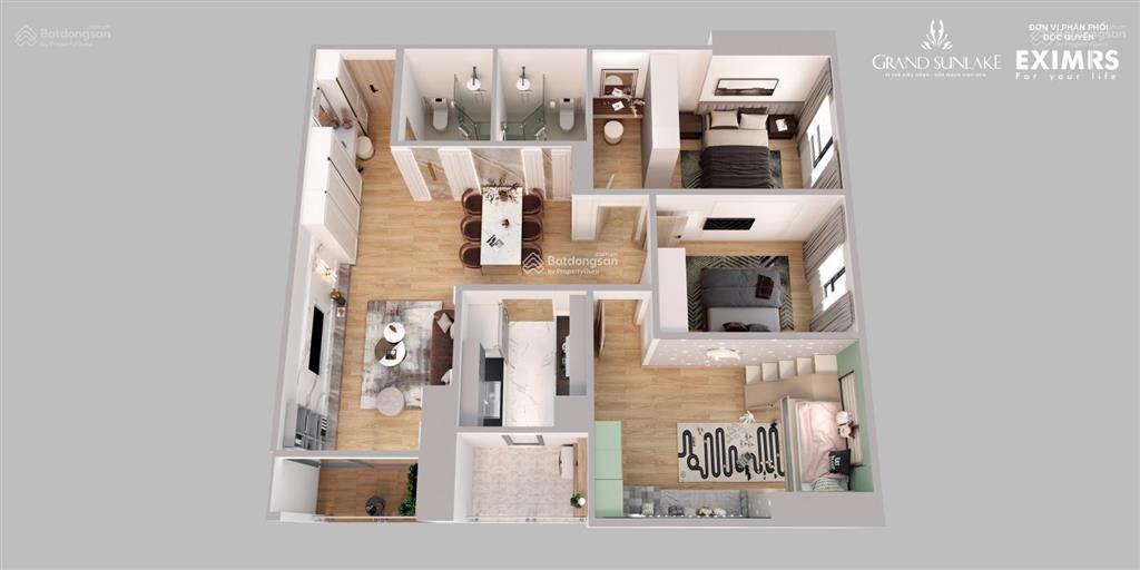 Chung cư grand sunlake  căn góc 96m2, 3pn, view hồ văn quán