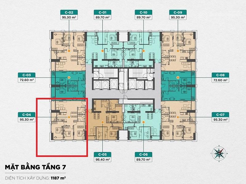Chung cư grand sunlake  căn góc 96m2, 3pn, view hồ văn quán