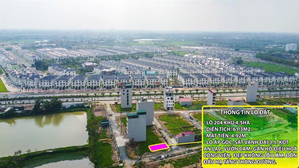 Bán lô 53.7m2 2 mặt thoáng sát kđt an lạc đường 11m cách vài bước chân đường vành đai 3.5