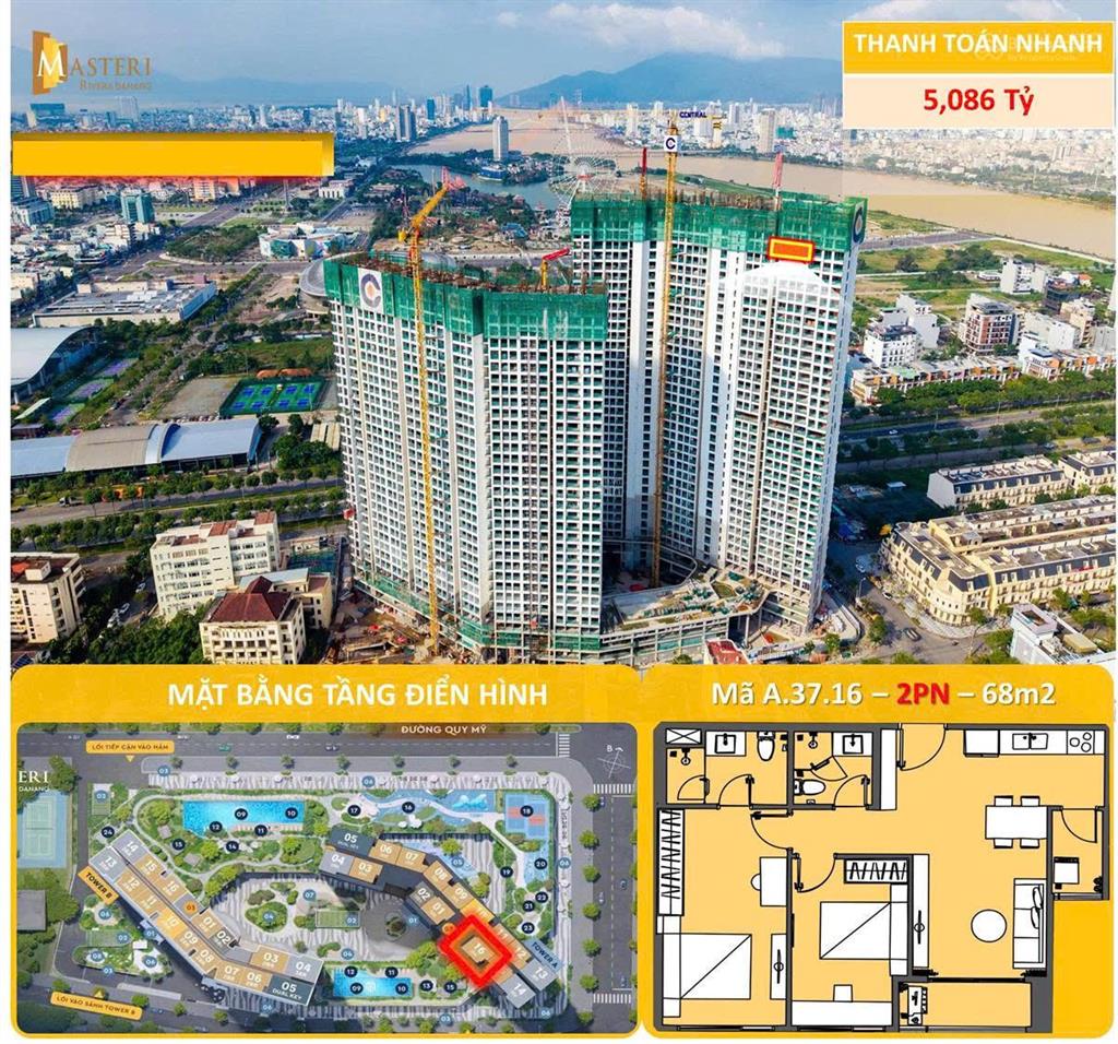 Masteri rivera đà nẵng giỏ hàng chuyển nhượng giá tốt, nhiều căn đẹp