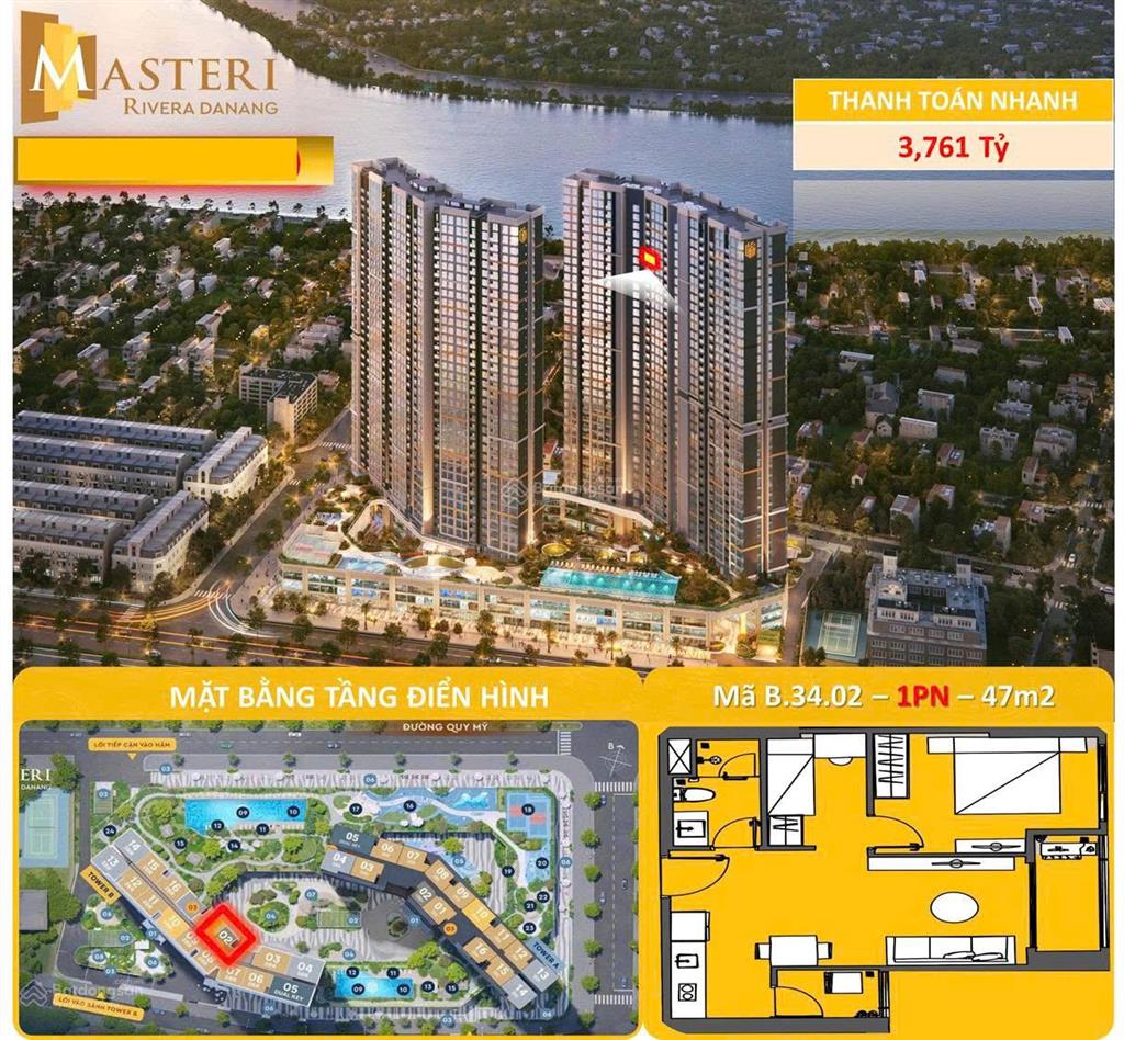 Masteri rivera đà nẵng giỏ hàng chuyển nhượng giá tốt, nhiều căn đẹp
