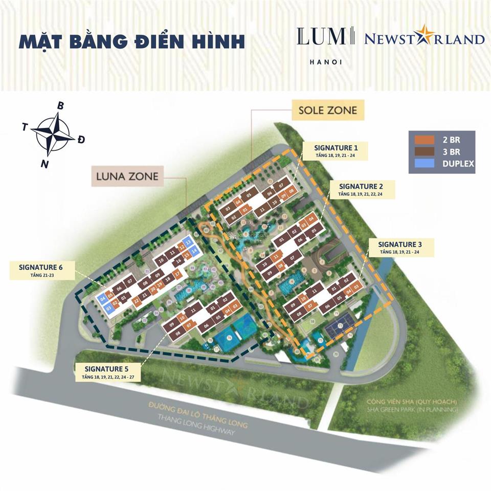 3.9 tỷ 2n 54m hướng đn view nội khu dự án lumi hn nội thất cdt bàn giao t10/2026.  0916 411 ***