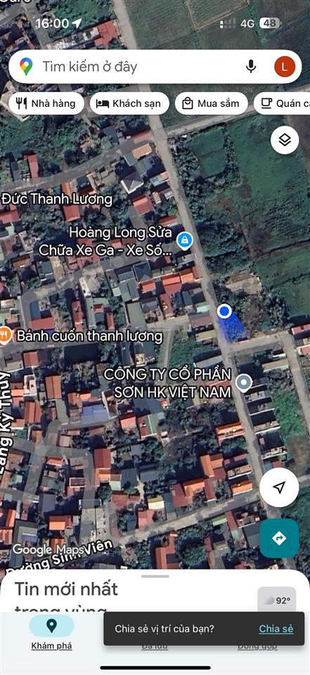 Cho thuê 1100m2 sẵn kho 350m2 + đất tại thanh lương. tiện làm kho, nhà ở công nhân