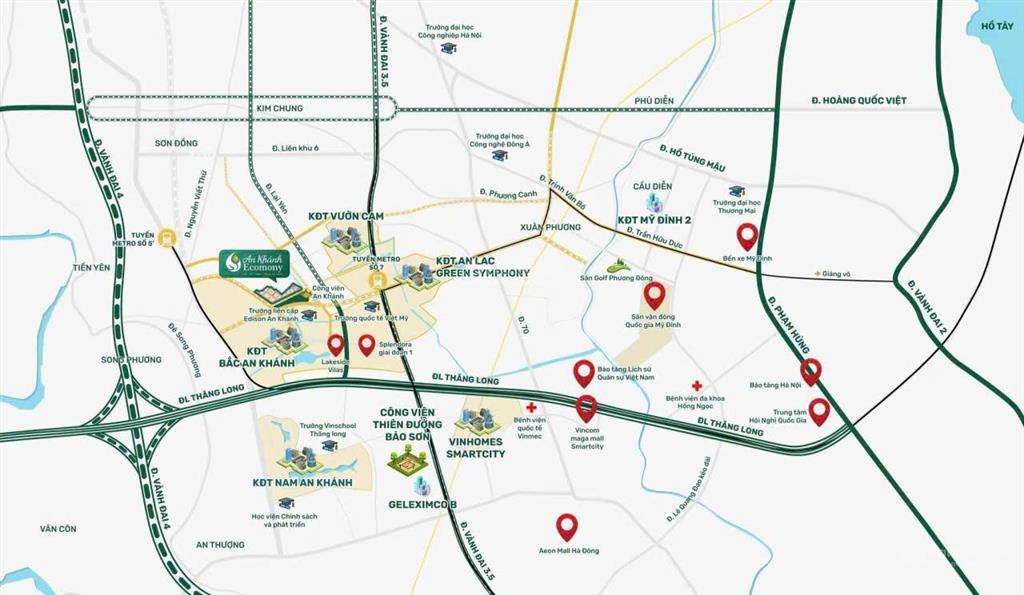 *giá tốt* cặp biệt thự góc 4 mặt thoáng đg 40m view công viên dự án an khánh ecomony.