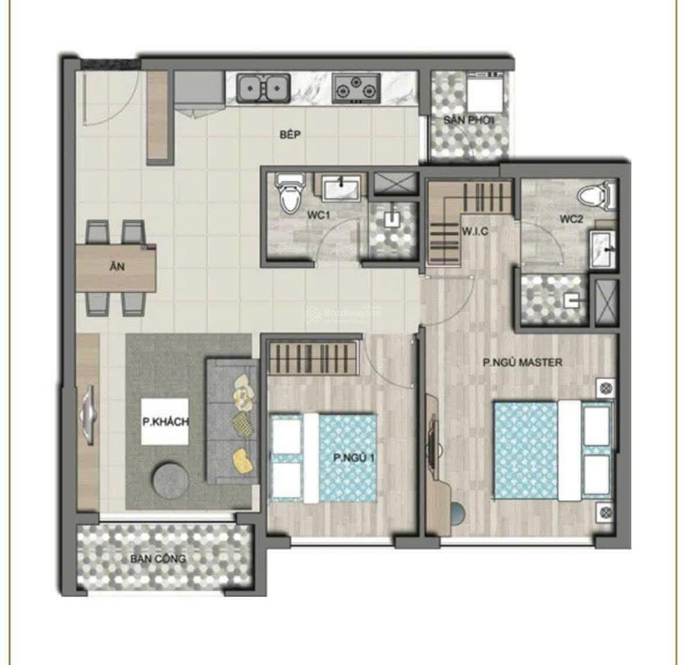 Bán căn góc 2 phòng ngủ 73m2 victoria village  giá tốt chỉ 6.5 tỷ
