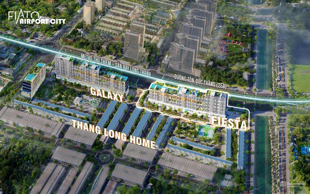Căn hộ tp sân bay long thành, mặt tiền 25b tuyến metro thủ thiêm. căn góc vip 2 ban công 94m2