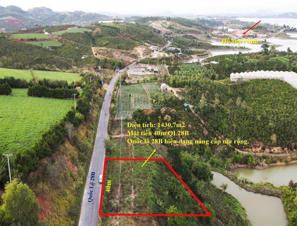 Bán đất ql28b đức trọng  lâm đồng nằm sát với đại dự án hồ đại ninh nam đà lạt