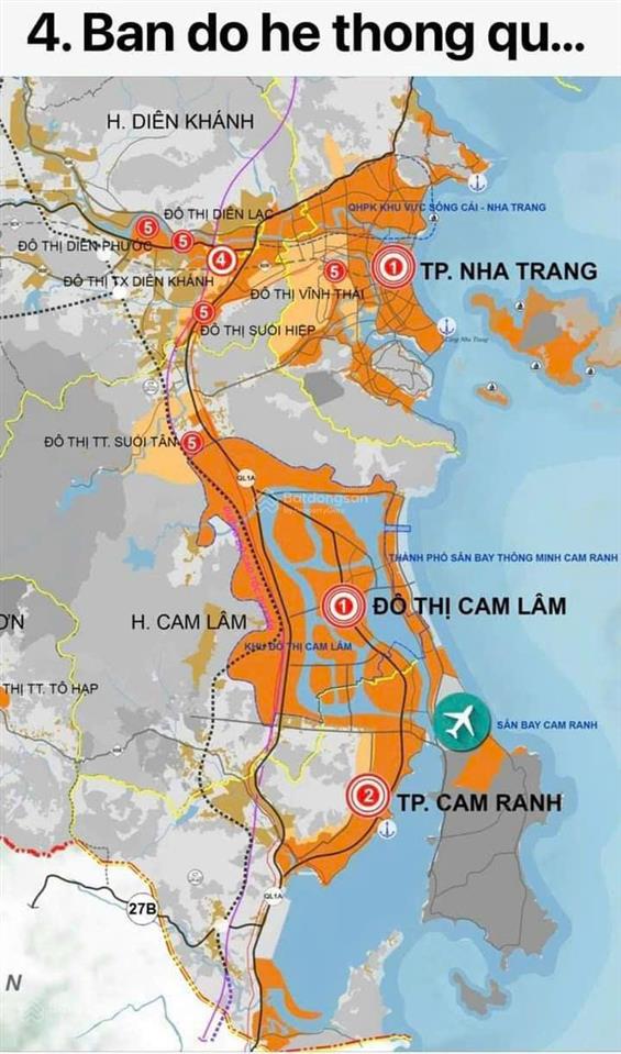 Bán đất cam lâm đối diện đại đô thị vin cam lâm