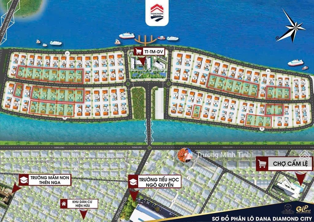 Hàng hot đất đảo nổi, cẩm lệ, đà nẵng, 52 triệu/ m2, 350,2 m2, giá quá tốt đầu tư. rẻ nhất