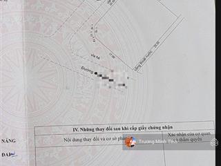 Bán đất biệt thự view sông vị trí đẹp cẩm lệ, đà nẵng dt  498 m2 lô góc 2mt giá đầu tư