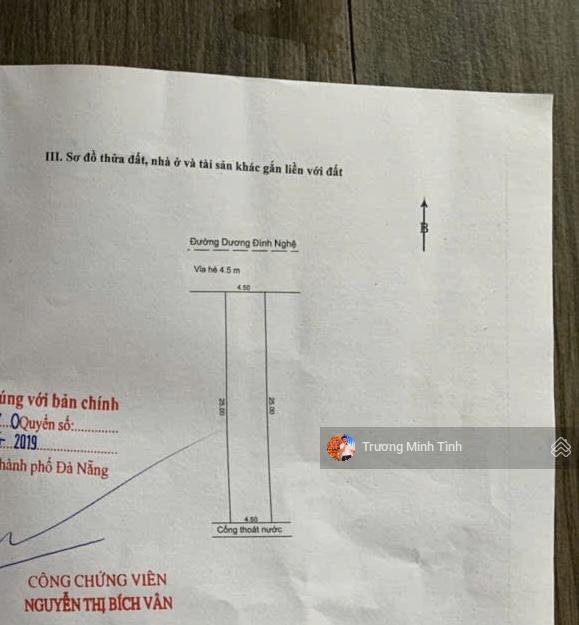 Chính chủ gửi đường dương đình nghệ, khu du lịch sầm uất, cách biển vài phút đi bộ, dt  225 m²