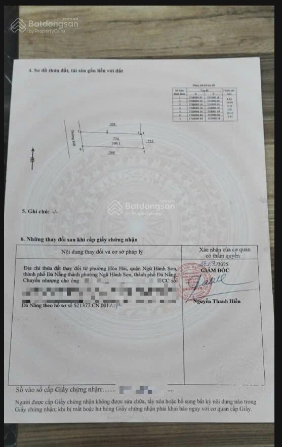 Bán đất đường 6 m, 100,1 m2, giá 4,1 tỷ , chính chủ , giá thương lượng .