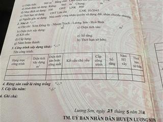 Bán đất 960m2 tại liên xã, nhuận trạch, lương sơn, hòa bình, giá siêu hời 5,3 tỷ