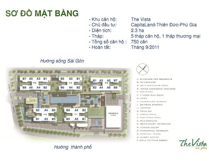 Bán căn hộ tại the vista an phú tầng thấp gồm 3 phòng ngủ view đẹp với diện tích 183m2