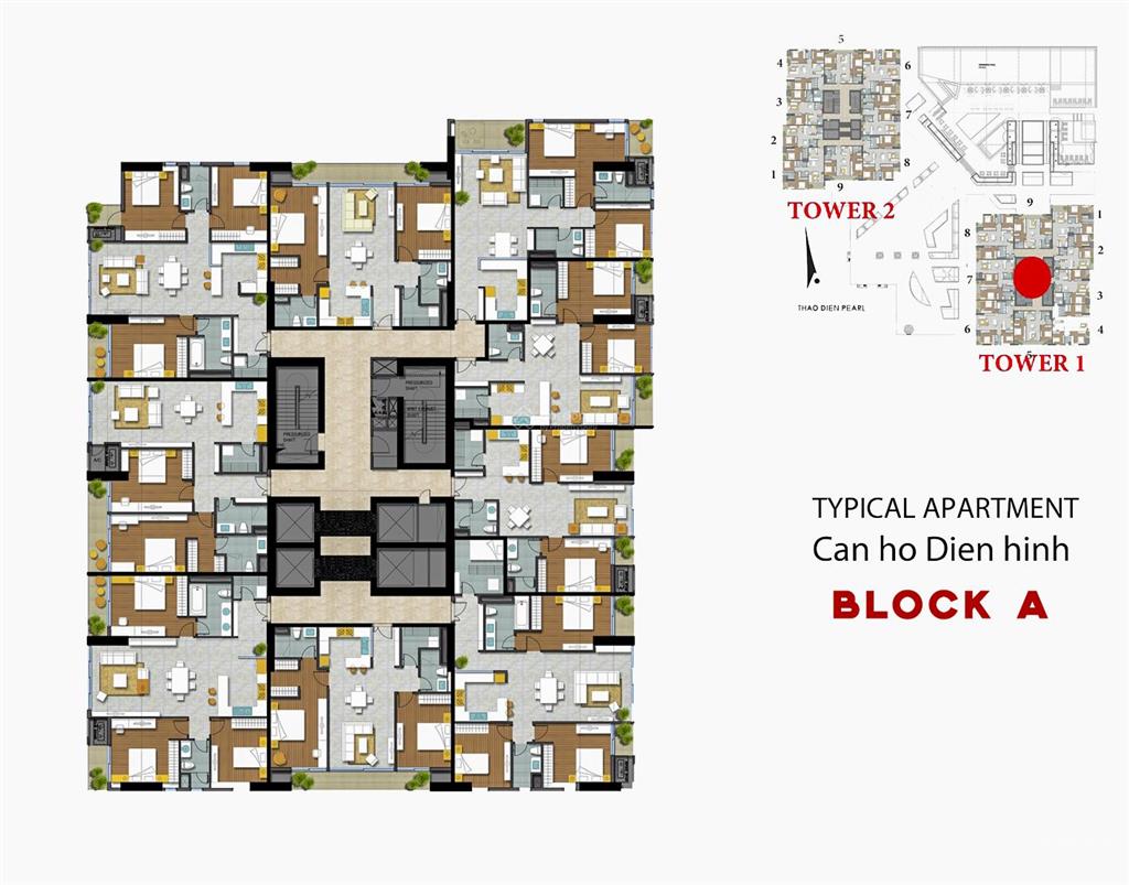 Bán căn hộ tại thảo điền pearl gồm 2 phòng ngủ tầng cao view đẹp có diện tích 95m2