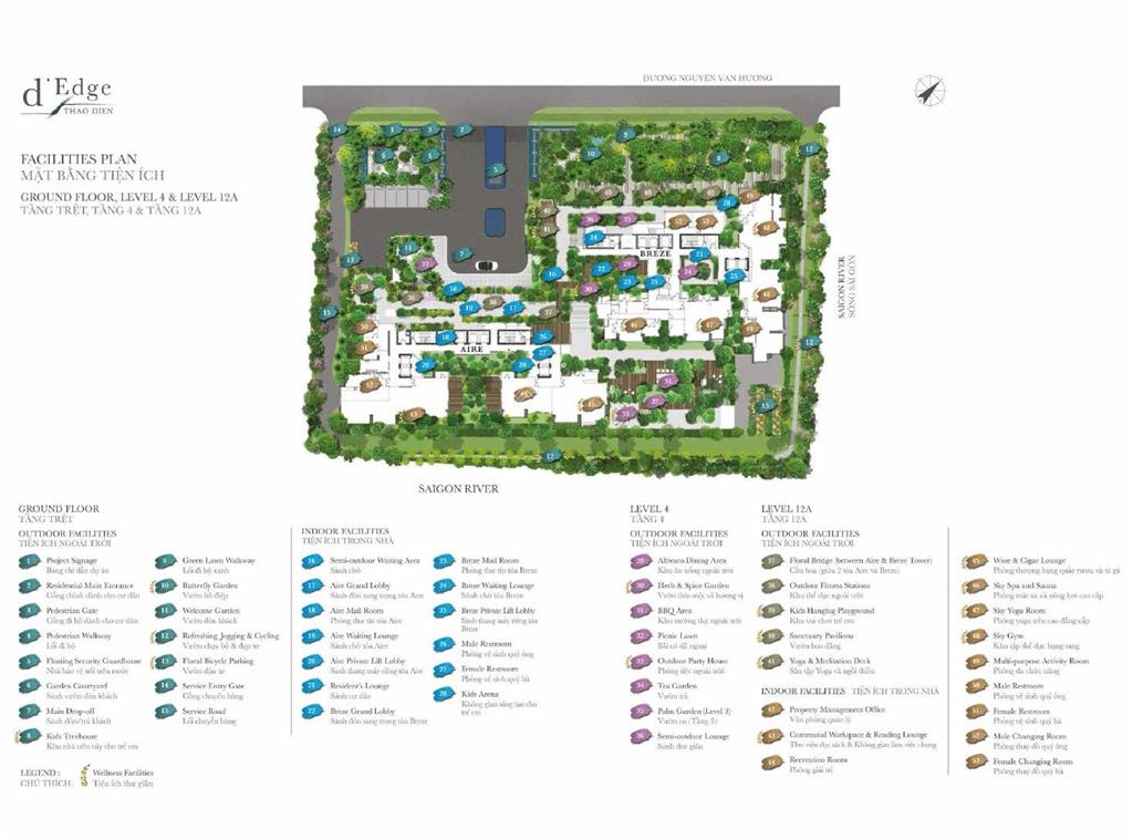 Căn hộ bán tại d'edge thảo điền gồm 2 phòng ngủ view đẹp với diện tích 92m2