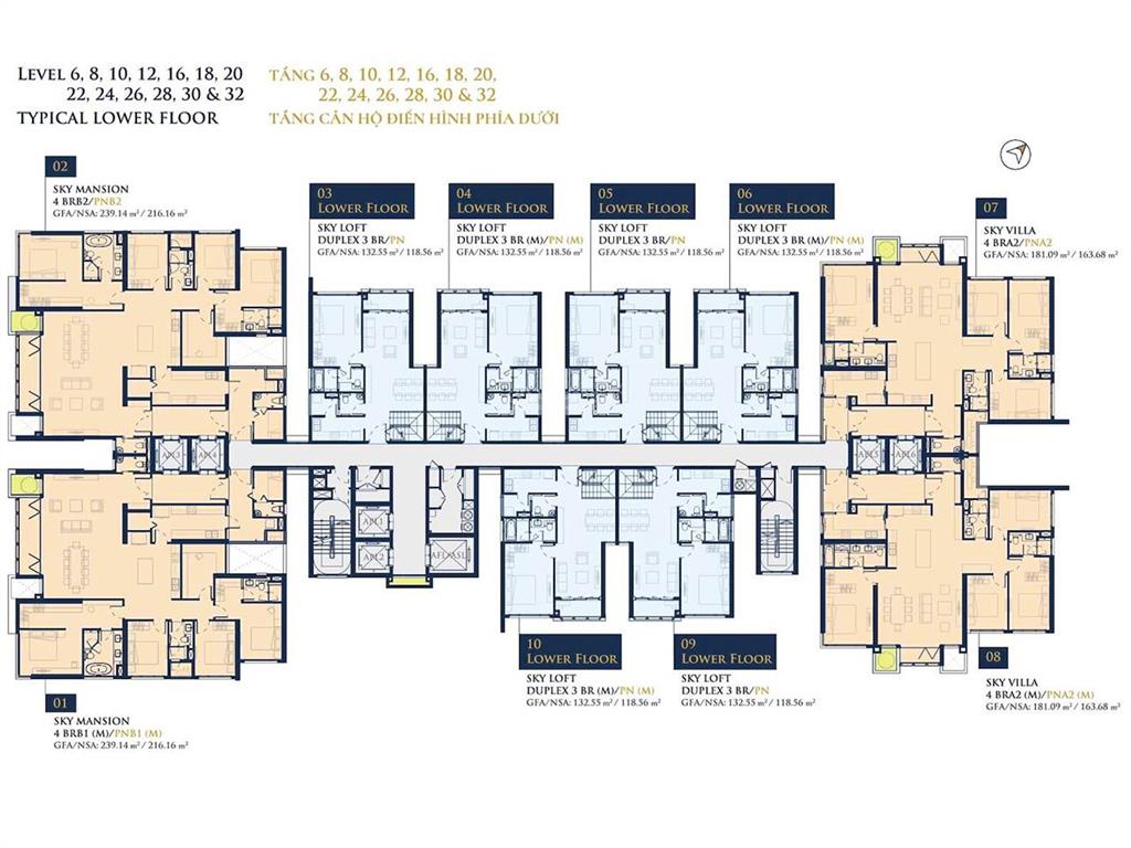 Bán căn hộ duplex tại feliz en vista gồm 3 phòng ngủ tầng cao view đẹp với diện tích 132m2