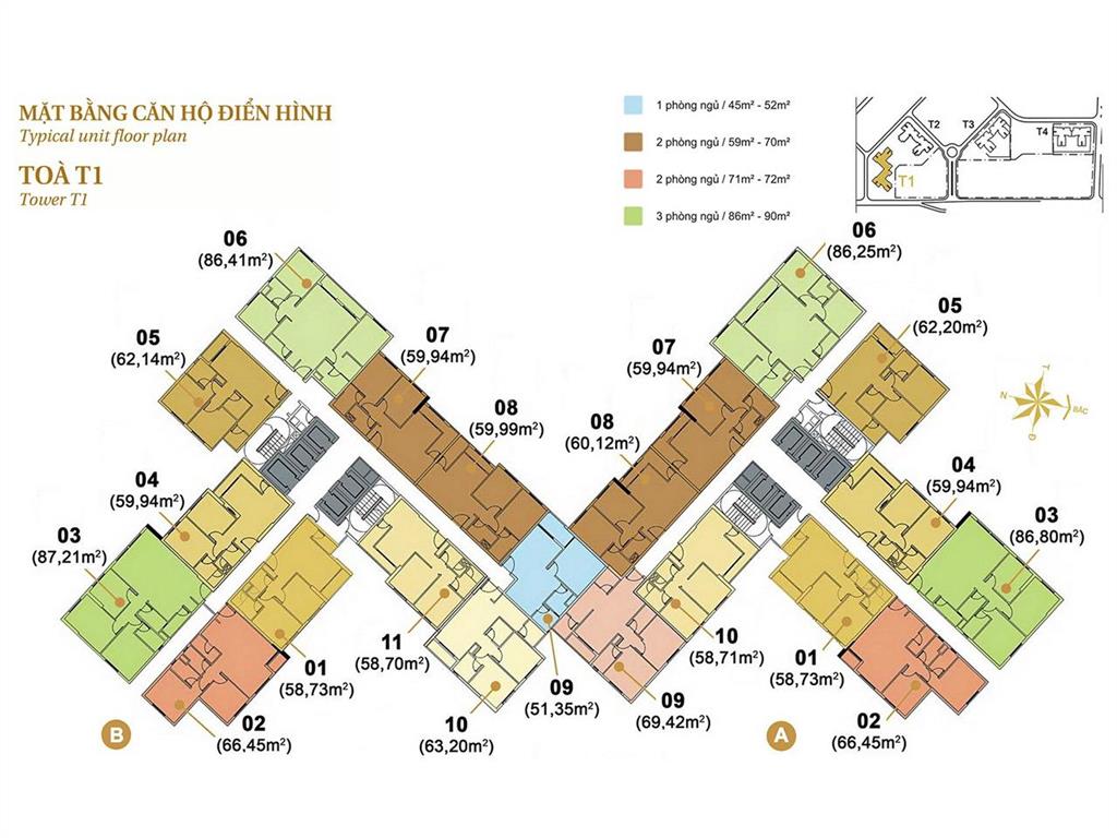 Căn hộ bán tại masteri thảo điền gồm 2 phòng ngủ tầng cao view đẹp với diện tích 65m2