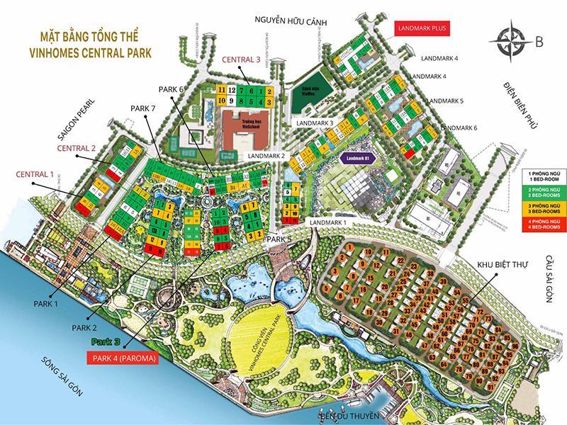 Bán căn hộ tại vinhomes central park gồm 2 phòng ngủ tầng cao view đẹp với diện tích 83m2