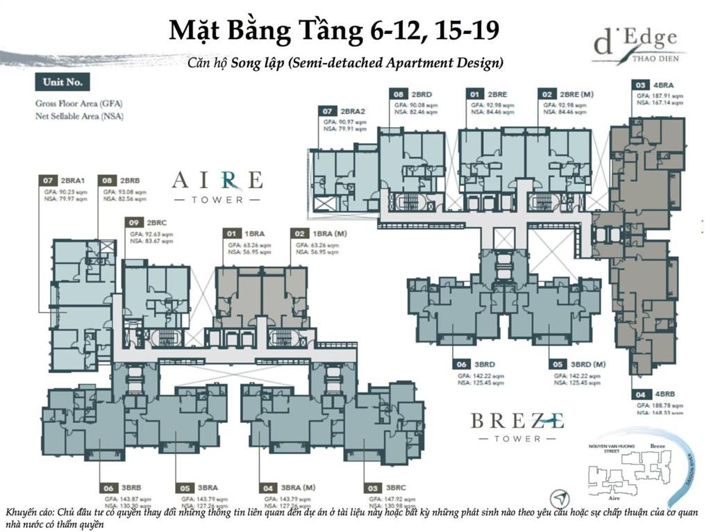 Căn hộ bán tại d'edge thảo điền tầng trung view đẹp 2 phòng ngủ với diện tích 92m2