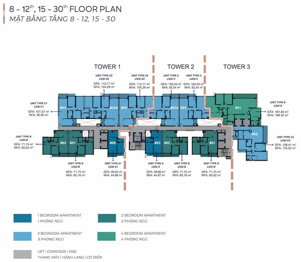 Căn hộ bán tại q2 thảo điền tầng cao view sông gồm 3 phòng ngủ với diện tích 100m2