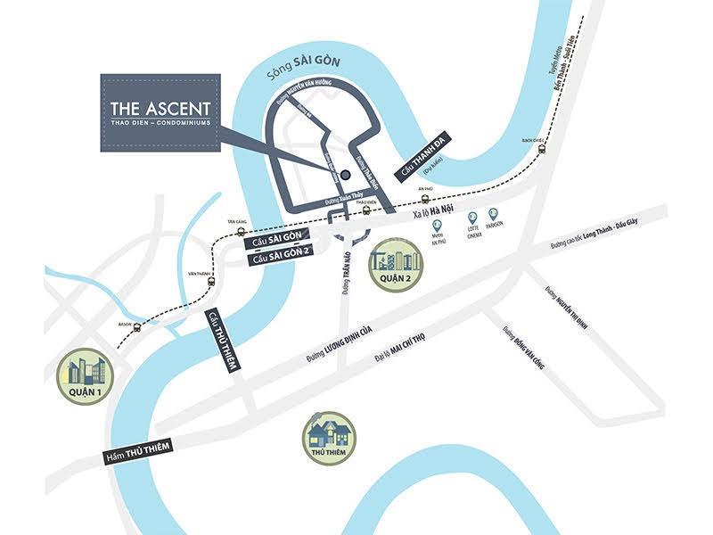 Bán căn hộ tại the ascent gồm 2 phòng ngủ tầng trung view đẹp với diện tích 72m2