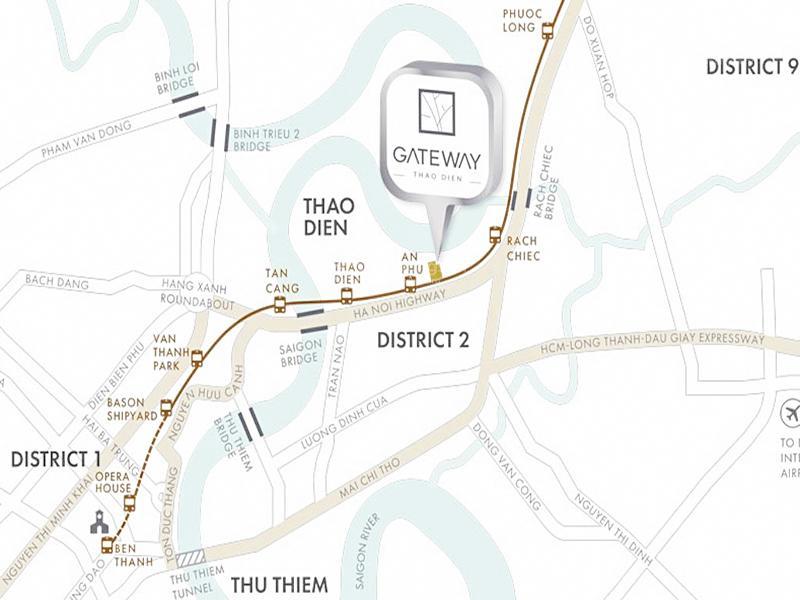 Bán căn hộ tại gateway thảo điền gồm 2pn, tầng thấp, diện tích 89m2