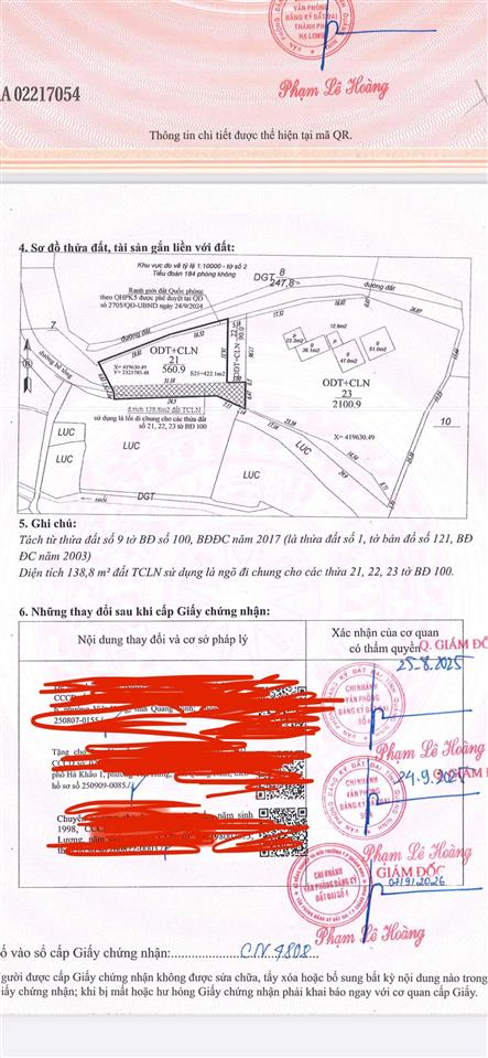 Siêu hot bán đất tại tổ 1 khu 6, phường việt hưng, thành phố hạ long, 7 triệu/m2, 560.9 m2