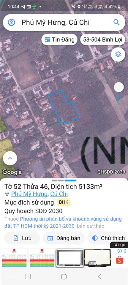Cần thanh lý trong tháng lô đất hxh đường phú thuận, xã phú mỹ hưng (an nhơn tây), củ chi, tp. hcm