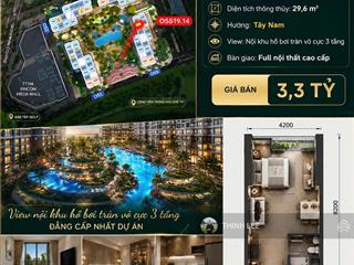 Studio view hồ bơi tràn vô cực 3 tầng  giá siêu tốt chỉ 3,3 tỷ