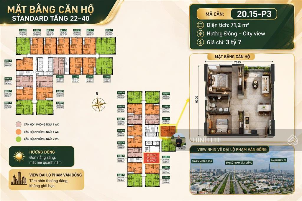 Giỏ hàng căn đẹp view đại lộ phạm văn đồng hướng đông mát mẻ