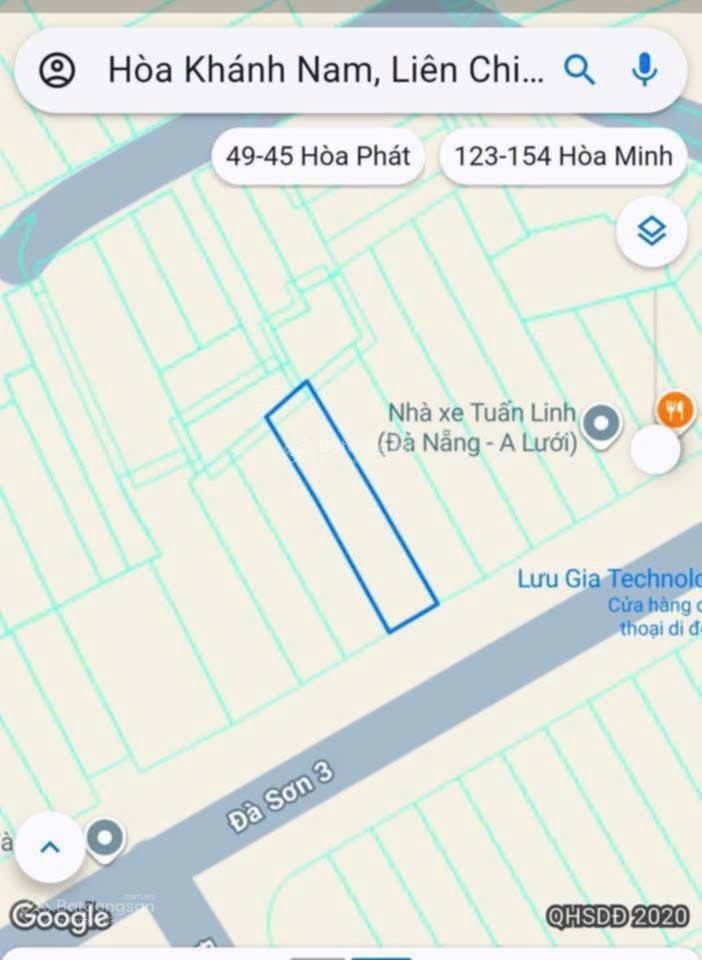 Mặt tiền đà sơn 3  hoà khánh hướng đông nam mát mẻ, phong thuỷ tốt
diện tích 80m2 ngang 5,2