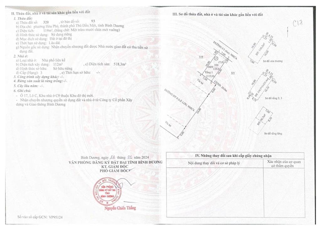 Bán nhà mặt phố tại 136, lê lợi, hòa phú, 17 tỷ, 119m2, giá tốt chỉ với