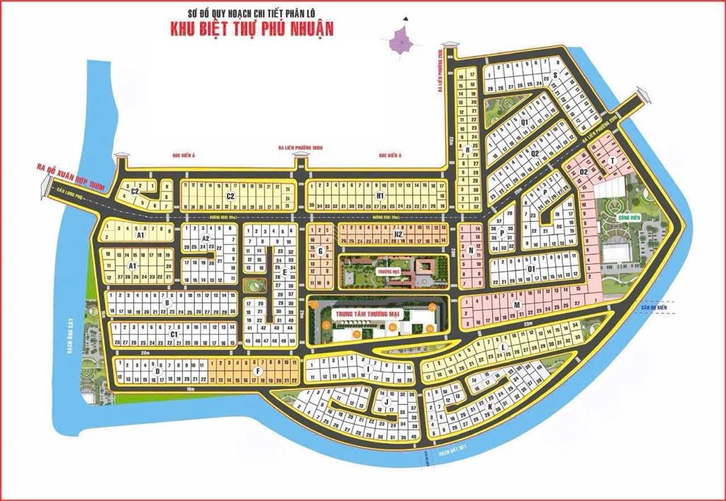 Liền kề global city nhưng giá ~90tr/m2, đất biệt thự view sông 313,5m2, sát trục liên phường